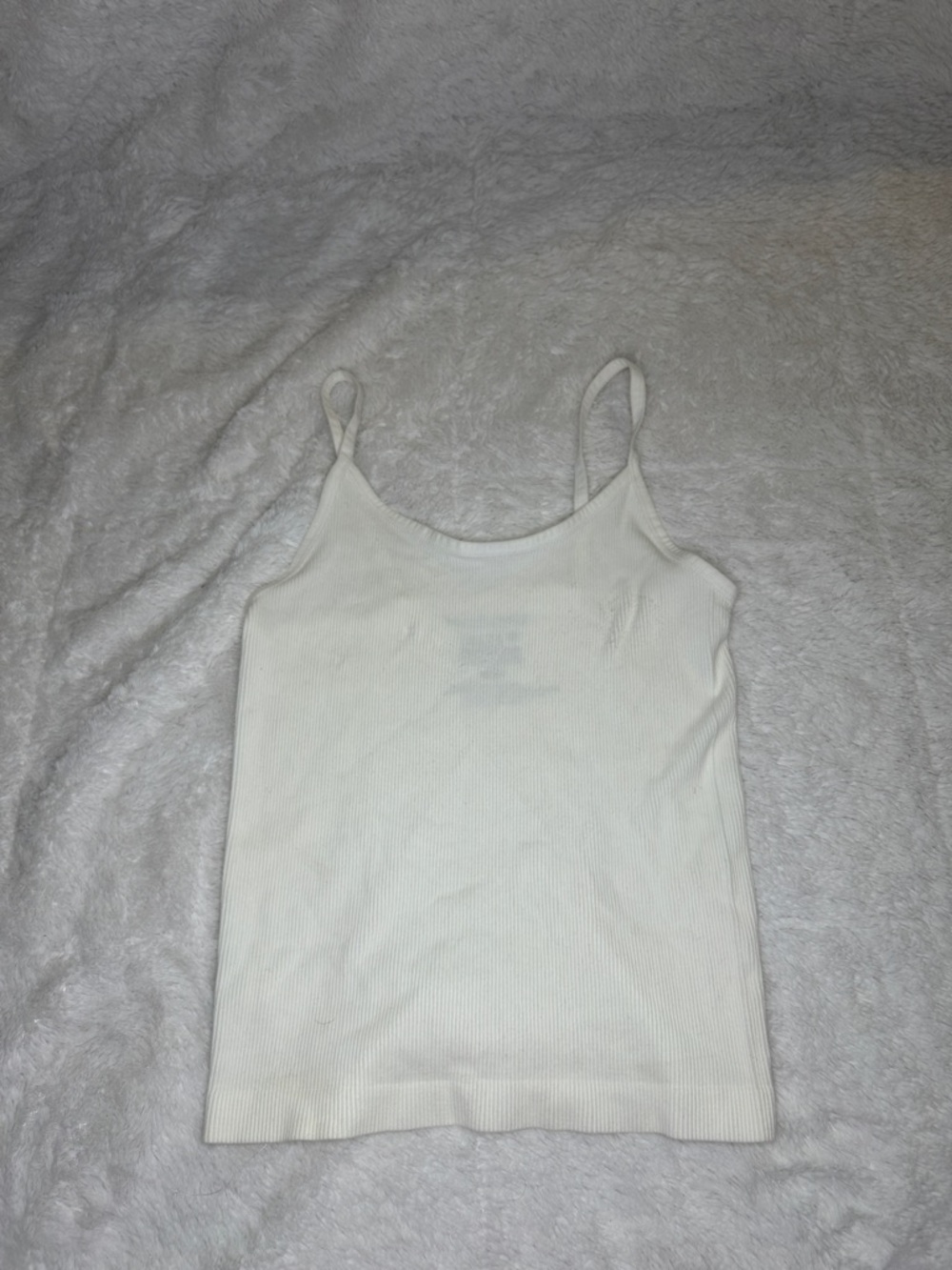 NWOT Wallflower White Ribbed Spaghetti-Strap Camisole